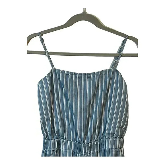 Sugar + Lips jumpsuit size XS spaghetti stripes, smocking EUC - Picture 2 of 12